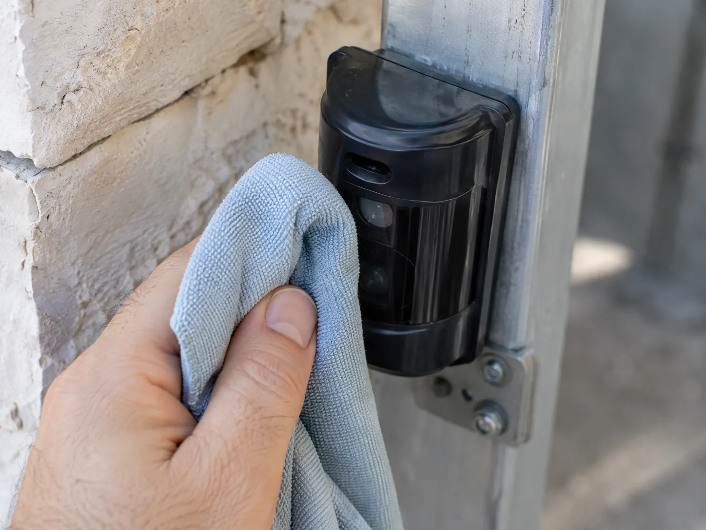 ניקוי עדשת פוטוצל במטלית רכה
